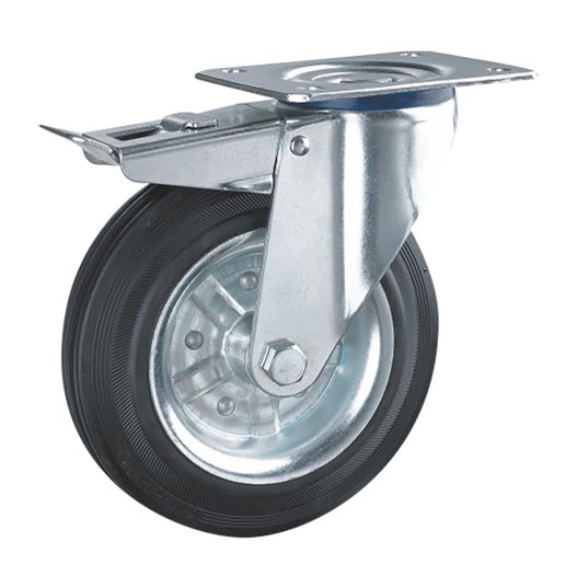 120kg 125mm Swivel/brake Rubber Caster | TopmaQ