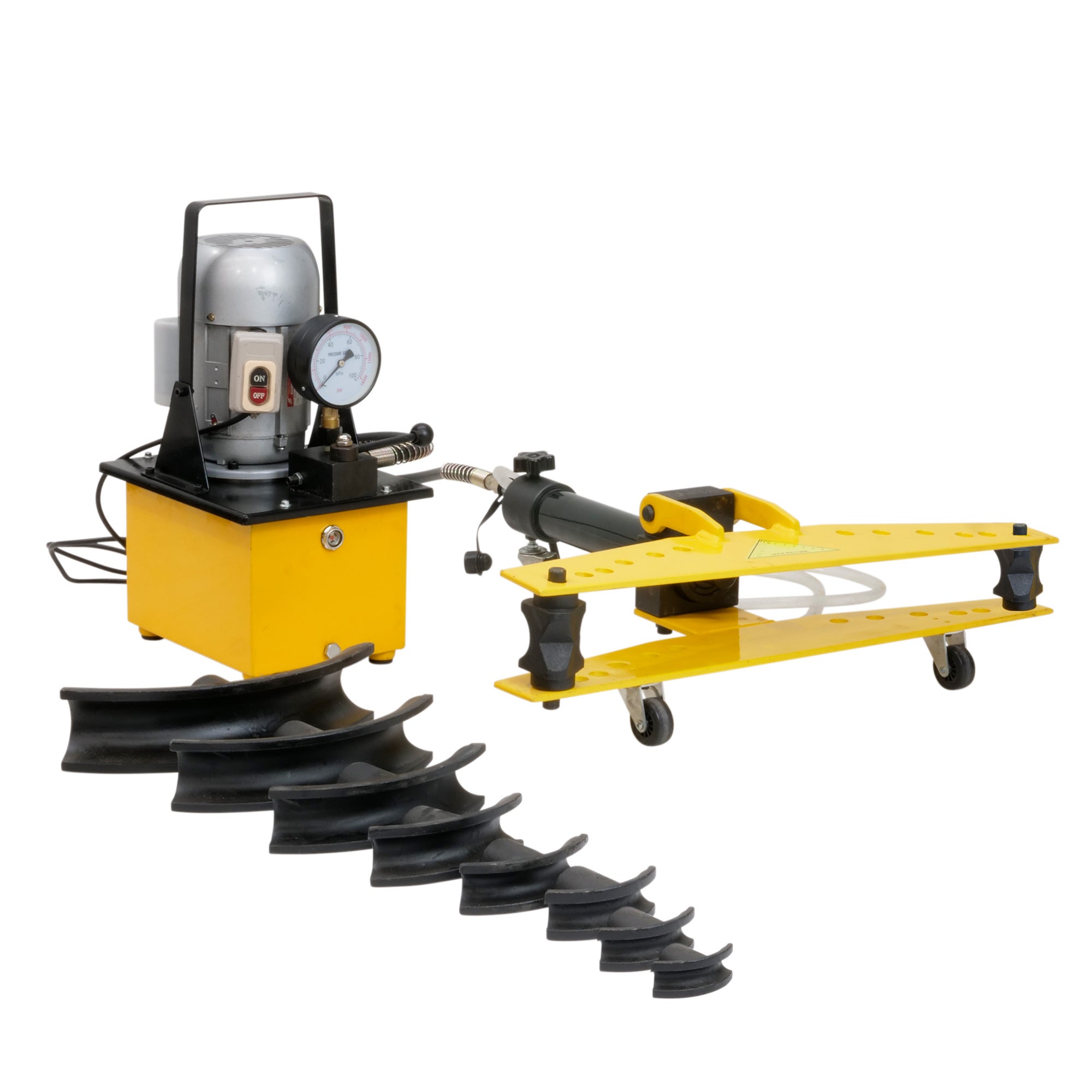 Electric hydraulic online pipe bender