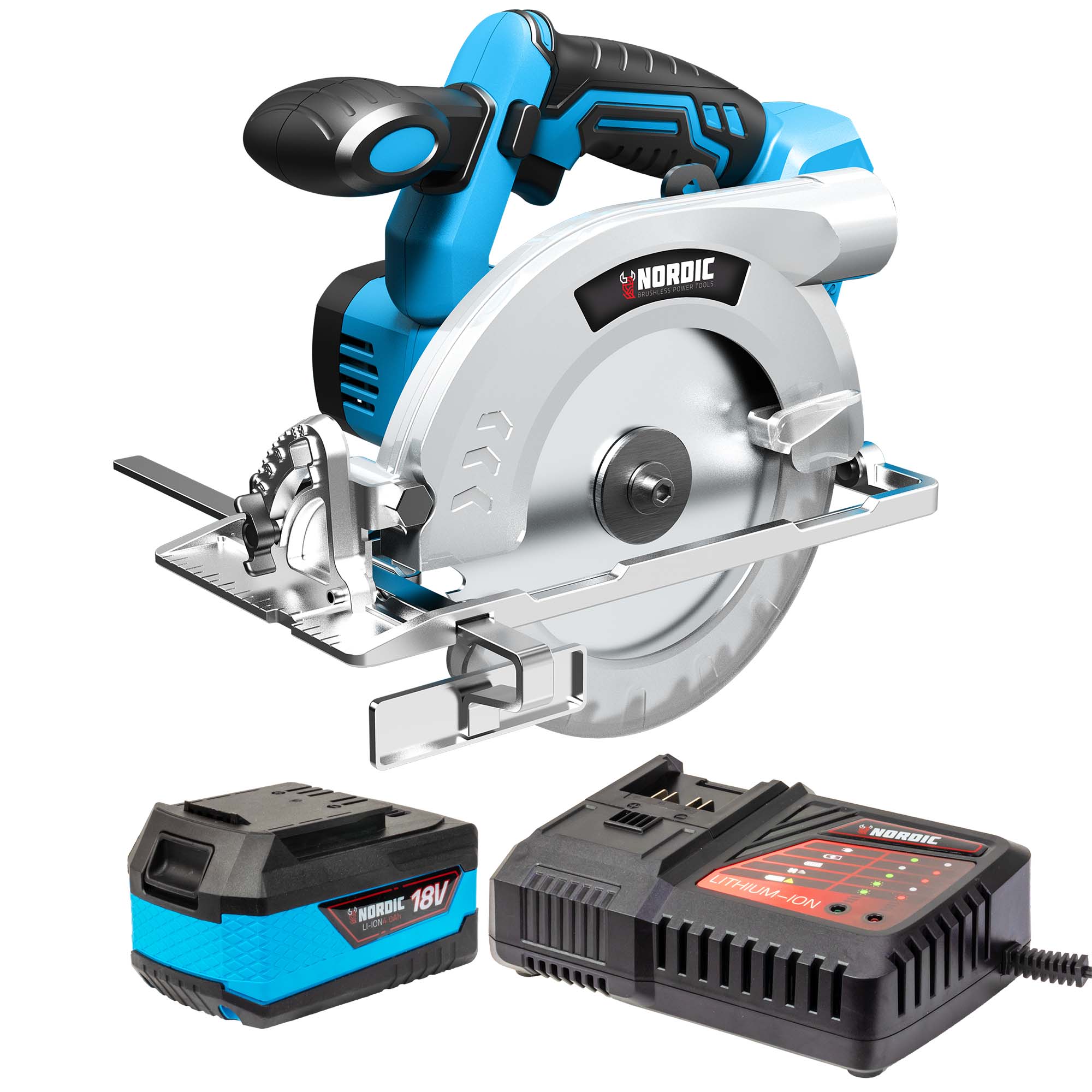 18v Li ion Brushless Circular Saw 165mm Combo Kit TopmaQ