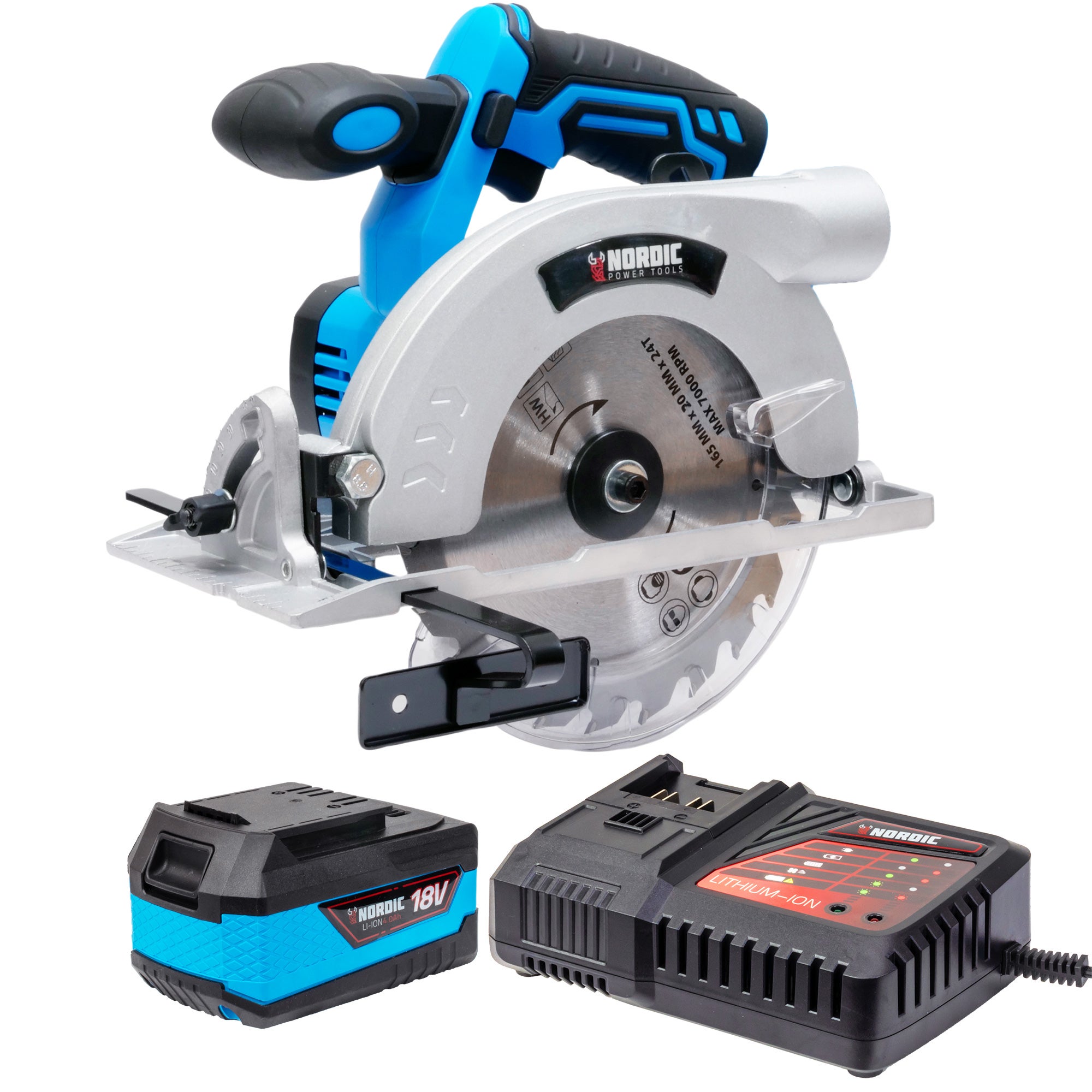 18v Li ion Cordless Circular Saw 165mm Combo Kit 4 TopmaQ