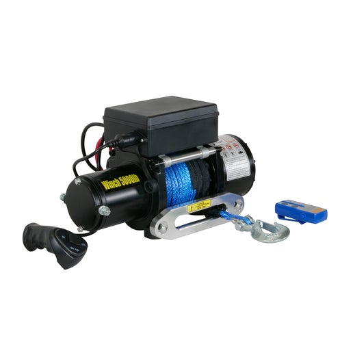 5000lb 12v Atv Winch (synthetic Rope) 