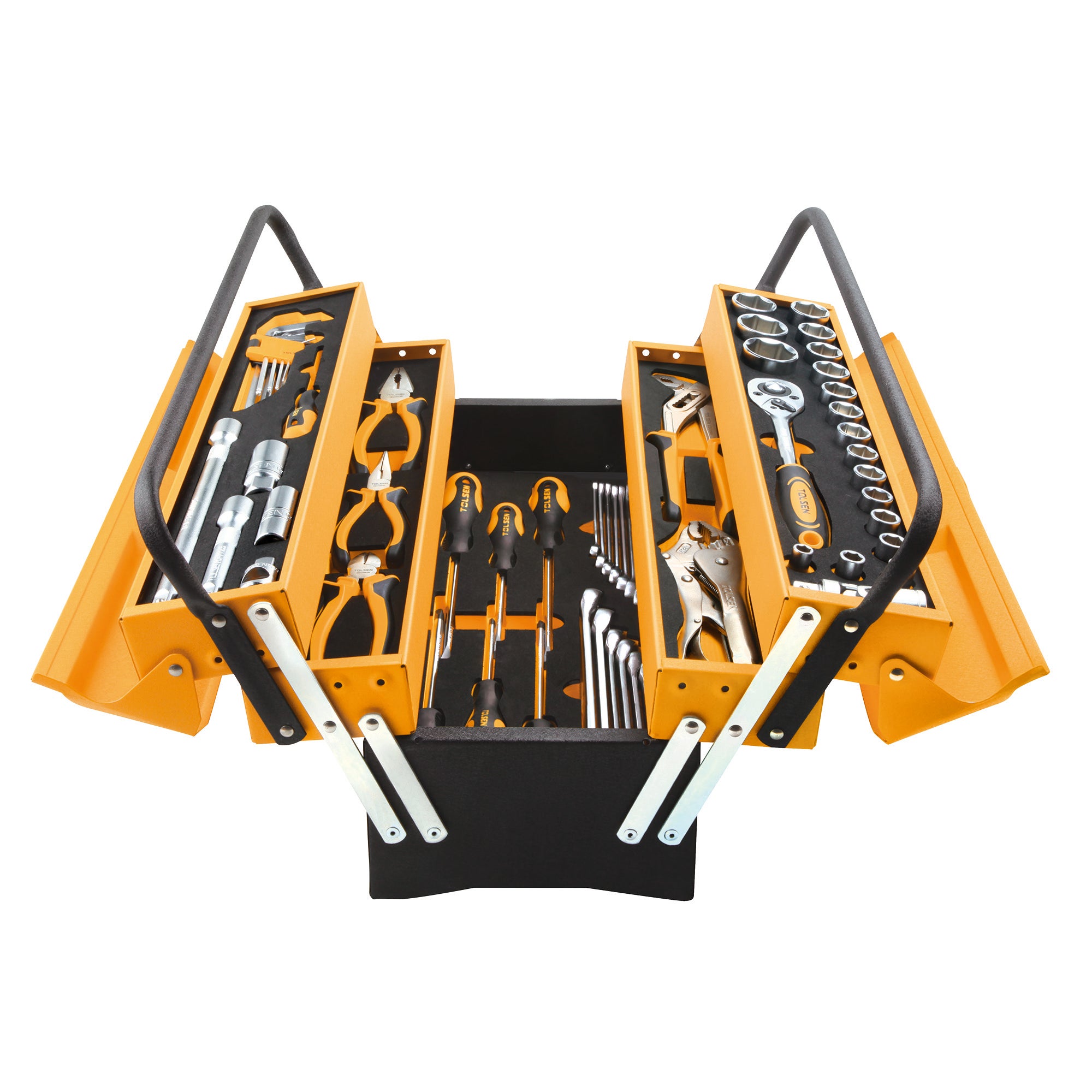 60pc Hand Tool Set In Steel Tool Box