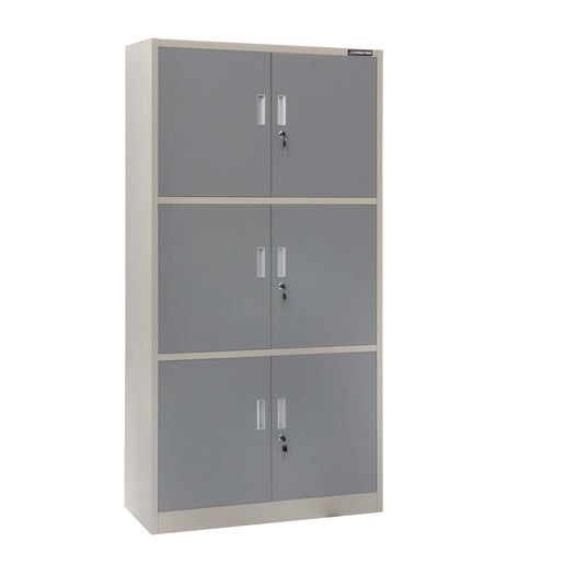 Cabinet Locker 6 Door 2 Shelf Steel | TopmaQ